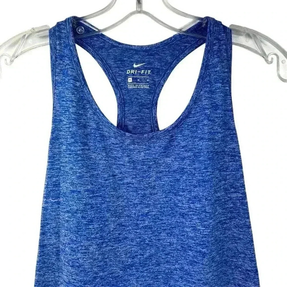 Nike Women's Blue Racerback Tank Top Size M Yoga Running Athletic Dri-fit - Picture 2 of 10